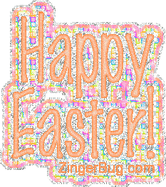 Click to get the codes for this image. Happy Easter Orange Glitter, Easter Free Image, Glitter Graphic, Greeting or Meme for Facebook, Twitter or any forum or blog.
