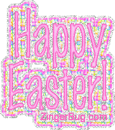 Click to get the codes for this image. Happy Easter Pink Glitter, Easter Free Image, Glitter Graphic, Greeting or Meme for Facebook, Twitter or any forum or blog.