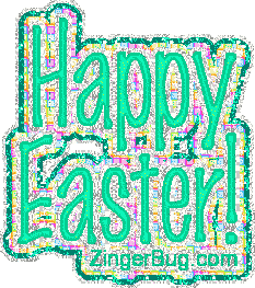 Click to get the codes for this image. Happy Easter Teal Glitter, Easter Free Image, Glitter Graphic, Greeting or Meme for Facebook, Twitter or any forum or blog.