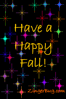 Click to get the codes for this image. Happy Fall Stars Black, Autumn  Fall Free Image, Glitter Graphic, Greeting or Meme for Facebook, Twitter or any forum or blog.