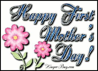 Click to get the codes for this image. This graphic is designed with new mothers in mind. So if you know someone who is a new mom, wish her a very happy Mother's Day for her very first Mother's Day. This glitter graphic features two pretty pink flowers and blue glitter text that reads: Happy First Mother's Day!