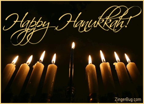 Click to get the codes for this image. Happy Hanukkah Burning Menorah Candles, Hanukkah Glitter Graphic, Comment, Meme, GIF or Greeting