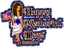 Click to get the codes for this image. Animae doll with an American Flag. Commetn reads: Happy Memorial Day!