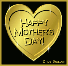 Click to get the codes for this image. Happy Mothers Day Gold Foil Heart, Mothers Day Free Image, Glitter Graphic, Greeting or Meme for Facebook, Twitter or any forum or blog.