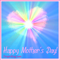 Click to get the codes for this image. Happy Mothers Day Pastel Heart Starburst, Mothers Day Free Image, Glitter Graphic, Greeting or Meme for Facebook, Twitter or any forum or blog.