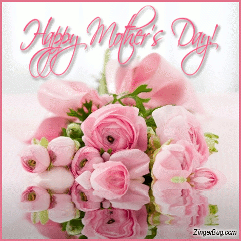 Click to get the codes for this image. Happy Mothers Day Pink Reflecting Bouquet, Mothers Day Glitter Graphic, Comment, Meme, GIF or Greeting