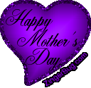 Click to get the codes for this image. Happy Mothers Day Purple Satin Heart, Mothers Day Free Image, Glitter Graphic, Greeting or Meme for Facebook, Twitter or any forum or blog.