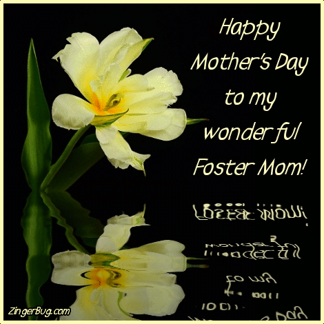 Click to get the codes for this image. Happy Mothers Day To My Wonderful Foster Mom, Mothers Day Free Image, Glitter Graphic, Greeting or Meme for Facebook, Twitter or any forum or blog.