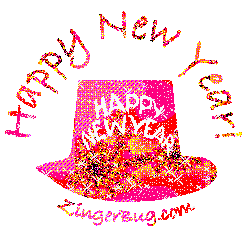 Click to get the codes for this image. Happy New Year Color Shift Hat, New Years Day Free Image, Glitter Graphic, Greeting or Meme for Facebook, Twitter or any forum or blog.