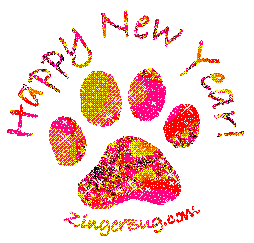 Click to get the codes for this image. Happy New Year Color Shift Paw Print, New Years Day Free Image, Glitter Graphic, Greeting or Meme for Facebook, Twitter or any forum or blog.