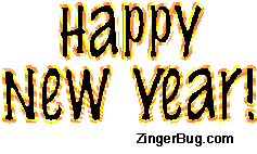 Click to get the codes for this image. Happy New Year Psychedelic Yellow, New Years Day Free Image, Glitter Graphic, Greeting or Meme for Facebook, Twitter or any forum or blog.