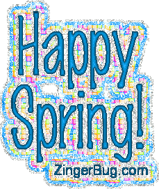 Click to get the codes for this image. Happy Spring Blue Glitter, Spring Free Image, Glitter Graphic, Greeting or Meme for Facebook, Twitter or any forum or blog.