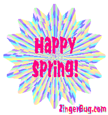 Click to get the codes for this image. Happy Spring Pastel Starburst, Spring Free Image, Glitter Graphic, Greeting or Meme for Facebook, Twitter or any forum or blog.