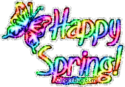 Click to get the codes for this image. Happy Spring Rainbow Butterfly, Spring Free Image, Glitter Graphic, Greeting or Meme for Facebook, Twitter or any forum or blog.