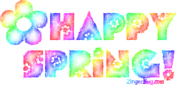 Click to get the codes for this image. Happy Spring Rainbow Glitter, Spring Free Image, Glitter Graphic, Greeting or Meme for Facebook, Twitter or any forum or blog.
