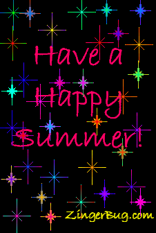 Click to get the codes for this image. Happy Summer Stars Black, Summer Free Image, Glitter Graphic, Greeting or Meme for Facebook, Twitter or any forum or blog.
