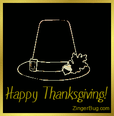 Click to get the codes for this image. Happy Thanksgiving 3d Pilgrim Hat, Thanksgiving Free Image, Glitter Graphic, Greeting or Meme for Facebook, Twitter or any forum or blog.