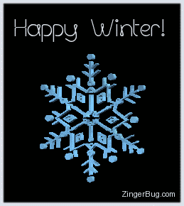 Click to get the codes for this image. Happy Winter 3D Spinnin Snowflake, Winter Free Image, Glitter Graphic, Greeting or Meme for Facebook, Twitter or any forum or blog.
