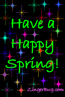 Click to get the codes for this image. Have A Happy Spring Stars, Spring Free Image, Glitter Graphic, Greeting or Meme for Facebook, Twitter or any forum or blog.
