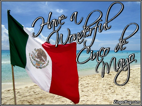 Click to get the codes for this image. Have A Wonderful Cinco De Mayo Flag On Beach, Cinco de Mayo Glitter Graphic, Comment, Meme, GIF or Greeting