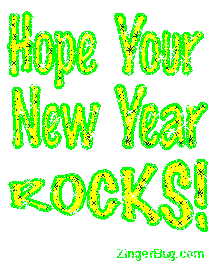 Click to get the codes for this image. Hope Your New Year Rocks Color Shift, New Years Day Free Image, Glitter Graphic, Greeting or Meme for Facebook, Twitter or any forum or blog.