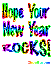 Click to get the codes for this image. Hope Your New Year Rocks Rainbow, New Years Day Free Image, Glitter Graphic, Greeting or Meme for Facebook, Twitter or any forum or blog.