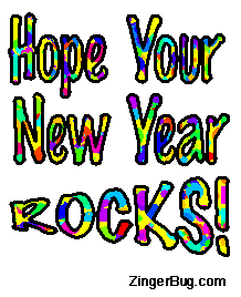 Click to get the codes for this image. Hope Your New Year Rocks Splatters, New Years Day Free Image, Glitter Graphic, Greeting or Meme for Facebook, Twitter or any forum or blog.