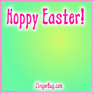 Click to get the codes for this image. Animated graphic of an easter bunny hopping across the screen. The comment reads: Hoppy Easter!