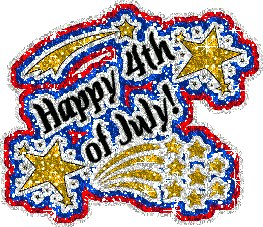Click to get the codes for this image. July 4 Glitter with Golden Stars, 4th of July Free Image, Glitter Graphic, Greeting or Meme for Facebook, Twitter or any forum or blog.