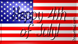 Click to get the codes for this image. July 4 Plastic Flag, 4th of July Free Image, Glitter Graphic, Greeting or Meme for Facebook, Twitter or any forum or blog.