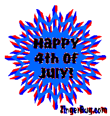 Click to get the codes for this image. July 4 Psychedelic Starburst, 4th of July Free Image, Glitter Graphic, Greeting or Meme for Facebook, Twitter or any forum or blog.