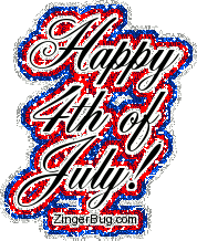 Click to get the codes for this image. Happy 4th of July red, white & blue glitter script, 4th of July Free Image, Glitter Graphic, Greeting or Meme for Facebook, Twitter or any forum or blog.