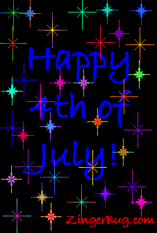 Click to get the codes for this image. July 4 Colorful Stars, 4th of July Free Image, Glitter Graphic, Greeting or Meme for Facebook, Twitter or any forum or blog.