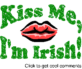 Click to get the codes for this image. Kiss Me I'm Irish!, Saint Patricks Day Free Image, Glitter Graphic, Greeting or Meme for Facebook, Twitter or any forum or blog.