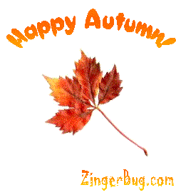 Click to get the codes for this image. Waving Leaf Happy Autumn, Autumn  Fall Free Image, Glitter Graphic, Greeting or Meme for Facebook, Twitter or any forum or blog.