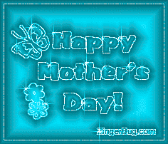 Click to get the codes for this image. Light Blue Satin Happy Mothers Day, Mothers Day Free Image, Glitter Graphic, Greeting or Meme for Facebook, Twitter or any forum or blog.