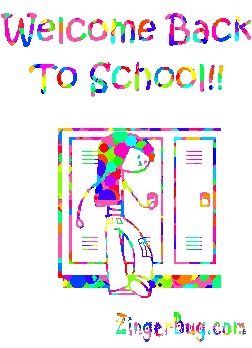 Click to get the codes for this image. Welcome Back To School Locker, Back To School Free Image, Glitter Graphic, Greeting or Meme for Facebook, Twitter or any forum or blog.