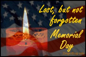 Click to get the codes for this image. Lost But Not Forgotten Memorial Day Candle, Memorial Day Free Image, Glitter Graphic, Greeting or Meme for Facebook, Twitter or any forum or blog.