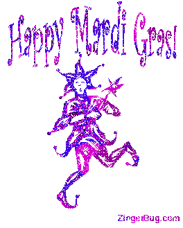 Click to get the codes for this image. Mardi Gras Dancing Jester, Mardi Gras Free Image, Glitter Graphic, Greeting or Meme for Facebook, Twitter or any forum or blog.