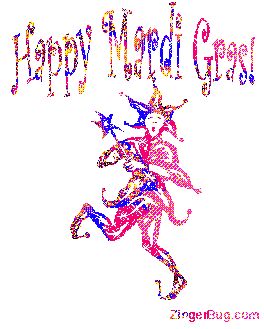 Click to get the codes for this image. Mardi Gras Dancing Jester, Mardi Gras Free Image, Glitter Graphic, Greeting or Meme for Facebook, Twitter or any forum or blog.