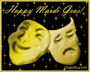 Click to get the codes for this image. Mardi Gras Gold Masks Stars, Mardi Gras Free Image, Glitter Graphic, Greeting or Meme for Facebook, Twitter or any forum or blog.