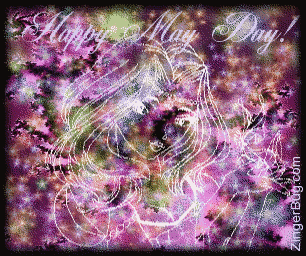 Click to get the codes for this image. Happy May Day Mermaid, May Day  Beltane Free Image, Glitter Graphic, Greeting or Meme for Facebook, Twitter or any forum or blog.