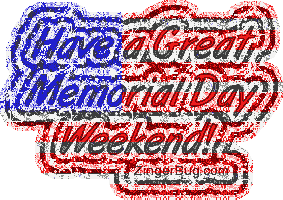 Click to get the codes for this image. Memorial Day Weekend Flag Glitter, Memorial Day Free Image, Glitter Graphic, Greeting or Meme for Facebook, Twitter or any forum or blog.