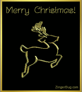 Click to get the codes for this image. Merry Christmas 3d Reindeer, Christmas Free Image, Glitter Graphic, Greeting or Meme for Facebook, Twitter or any forum or blog.