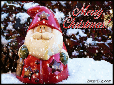 Click to get the codes for this image. Merry Christmas Snowing Santa, Christmas Glitter Graphic, Comment, Meme, GIF or Greeting