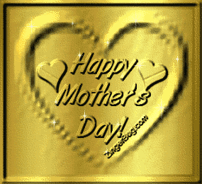 Click to get the codes for this image. Mother's Day Gold Heart Stamp, Mothers Day Free Image, Glitter Graphic, Greeting or Meme for Facebook, Twitter or any forum or blog.