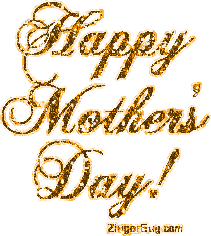Click to get the codes for this image. Mother's Day Gold Script, Mothers Day Free Image, Glitter Graphic, Greeting or Meme for Facebook, Twitter or any forum or blog.