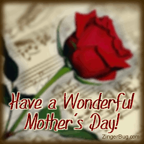 Click to get the codes for this image. Mother's Day Music Rose, Mothers Day Free Image, Glitter Graphic, Greeting or Meme for Facebook, Twitter or any forum or blog.