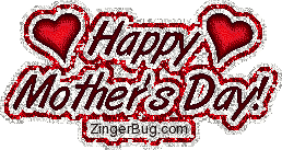 Click to get the codes for this image. Happy Mother's Day Red Glitter Text, Mothers Day Free Image, Glitter Graphic, Greeting or Meme for Facebook, Twitter or any forum or blog.
