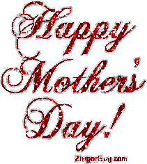Click to get the codes for this image. Happy Mother's Day Red Script, Mothers Day Free Image, Glitter Graphic, Greeting or Meme for Facebook, Twitter or any forum or blog.